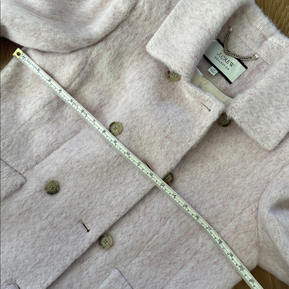 J. Crew Italian Wool Light Pink Pea Coat - Picture 15 of 15